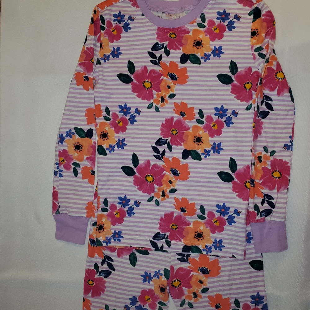 Striped and Flower Pajamas